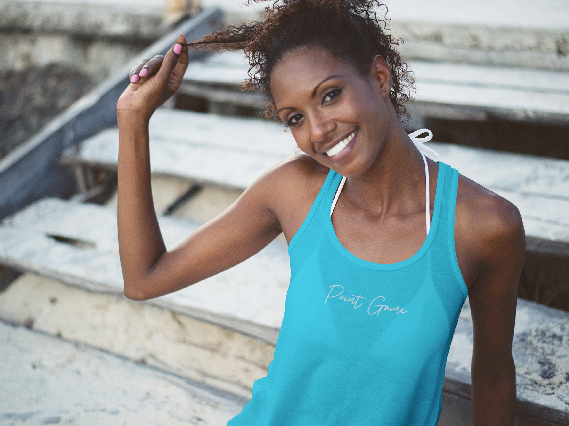 POINT GAME FLOWY RACERBACK TANK TOP