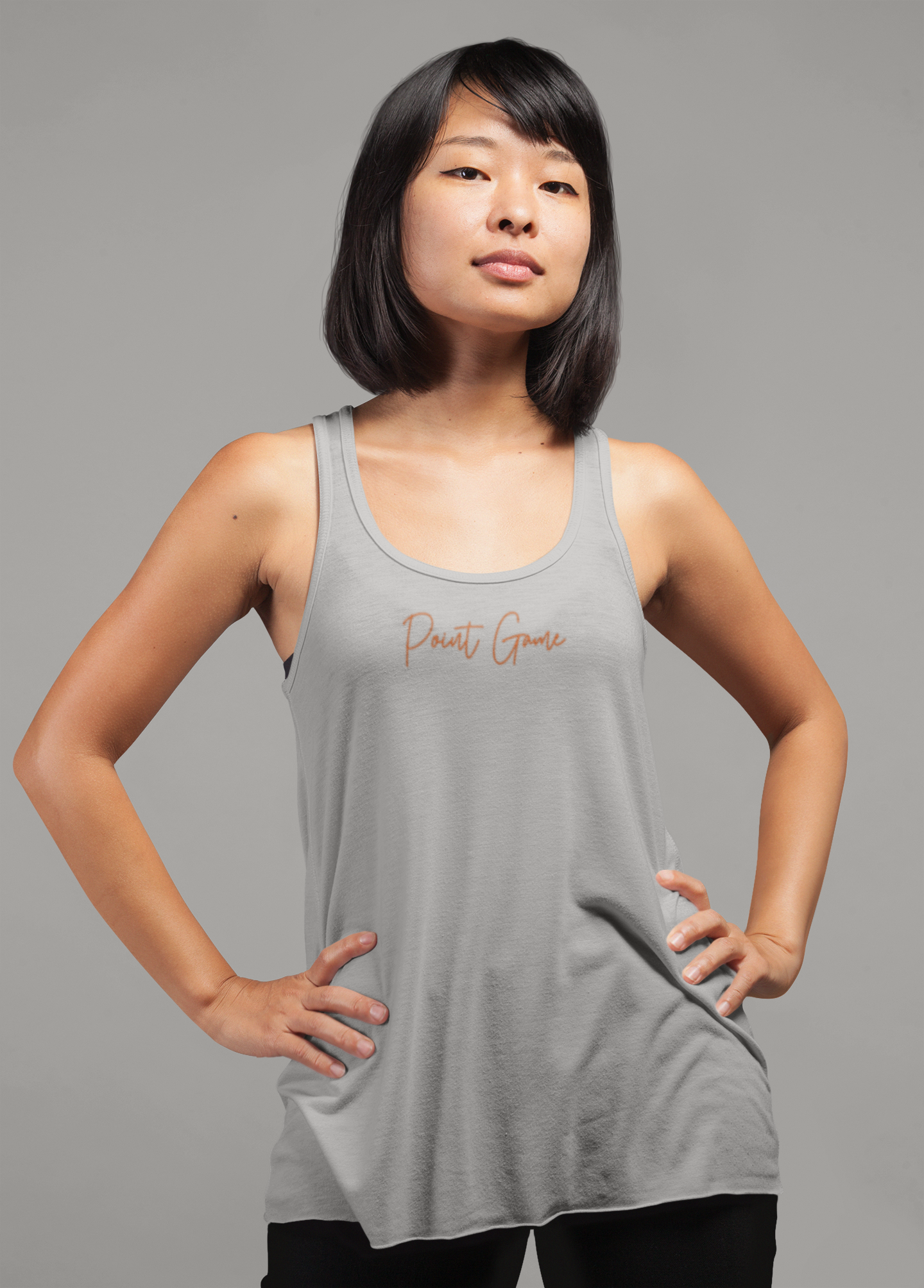 POINT GAME FLOWY RACERBACK TANK TOP